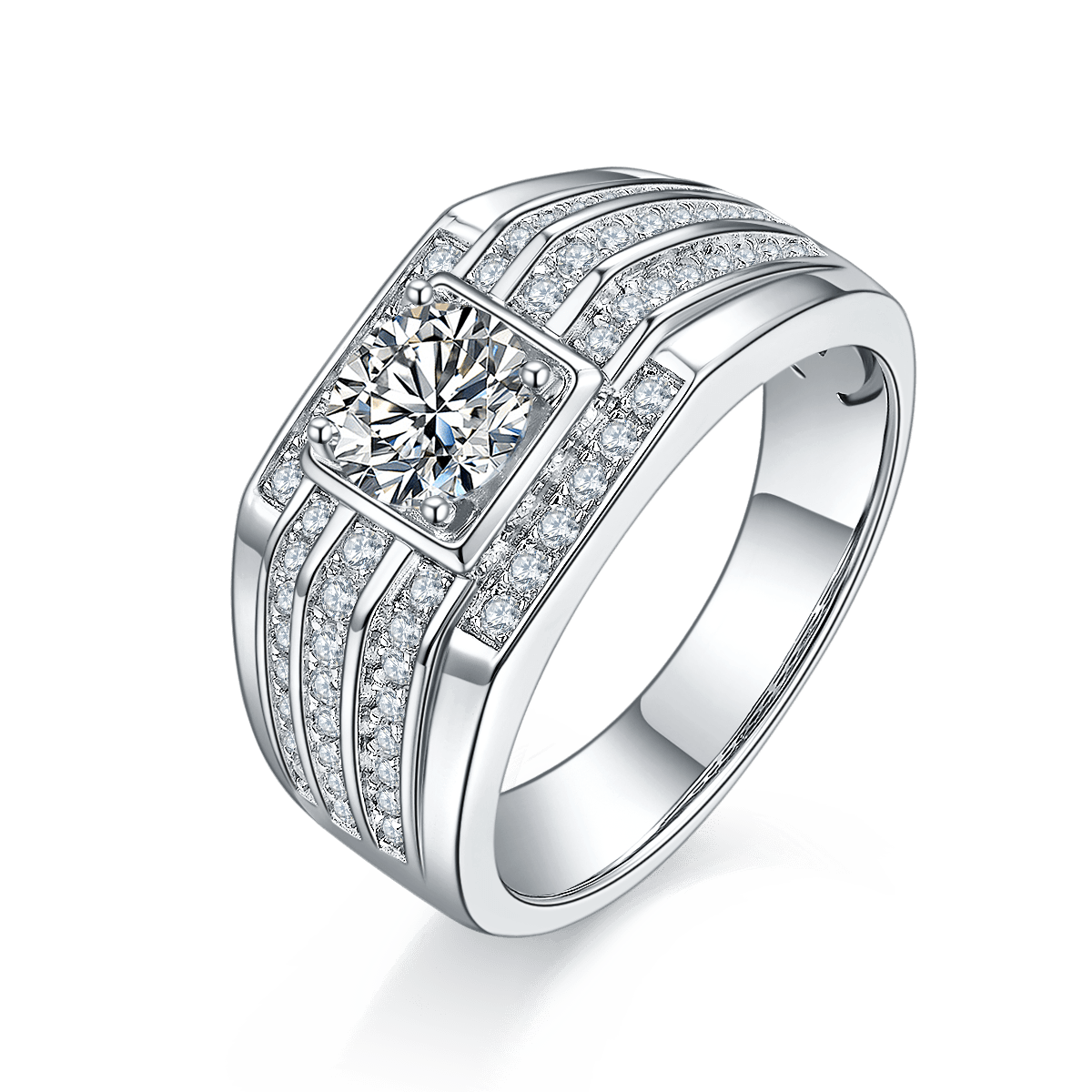 Luxury Delicate Men's CVD Diamonds Ring - supskart