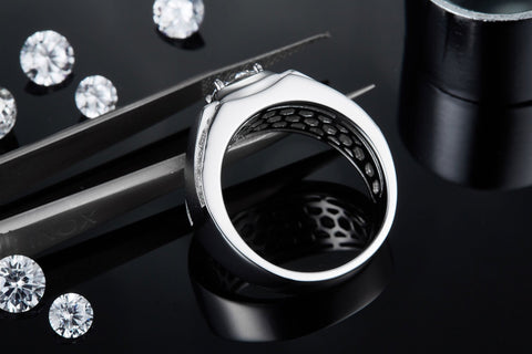 Luxury Men's CVD Diamond Ring - Matte Surface - supskart