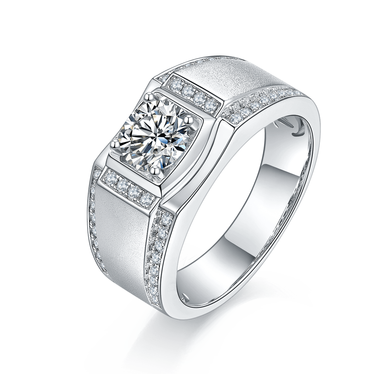 Luxury Men's CVD Diamond Ring - Matte Surface - supskart