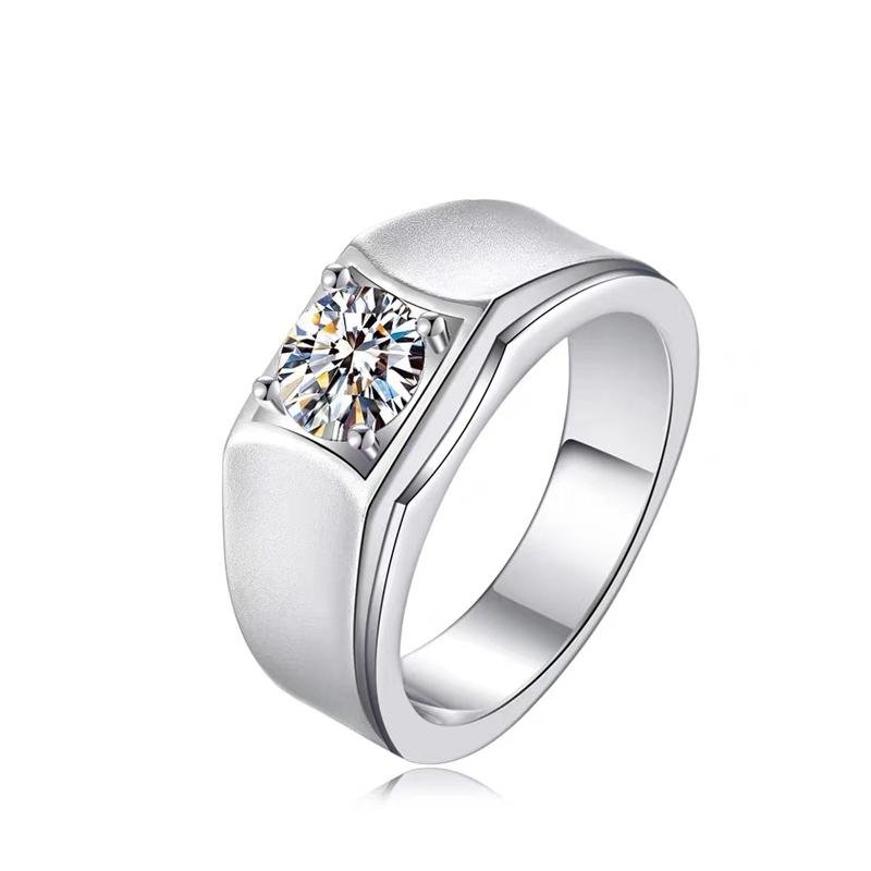 Matte Surface CVD Diamond Ring for Men - supskart