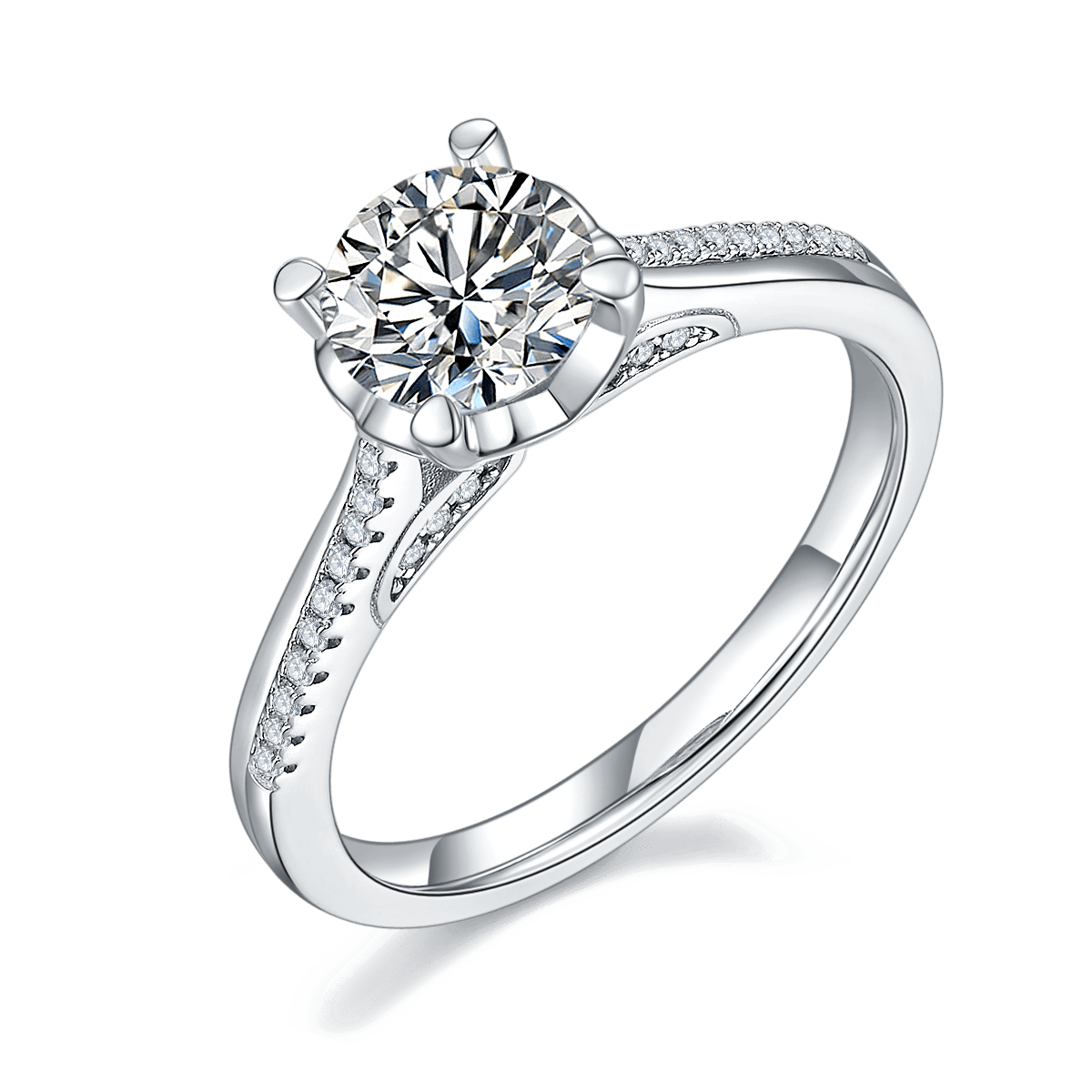 Mermaid CVD Diamond Ring-D color VVS - supskart