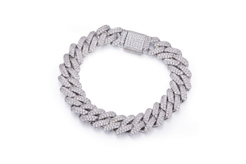 12mm Width Supskart CVD Diamond Cuban Link Necklace