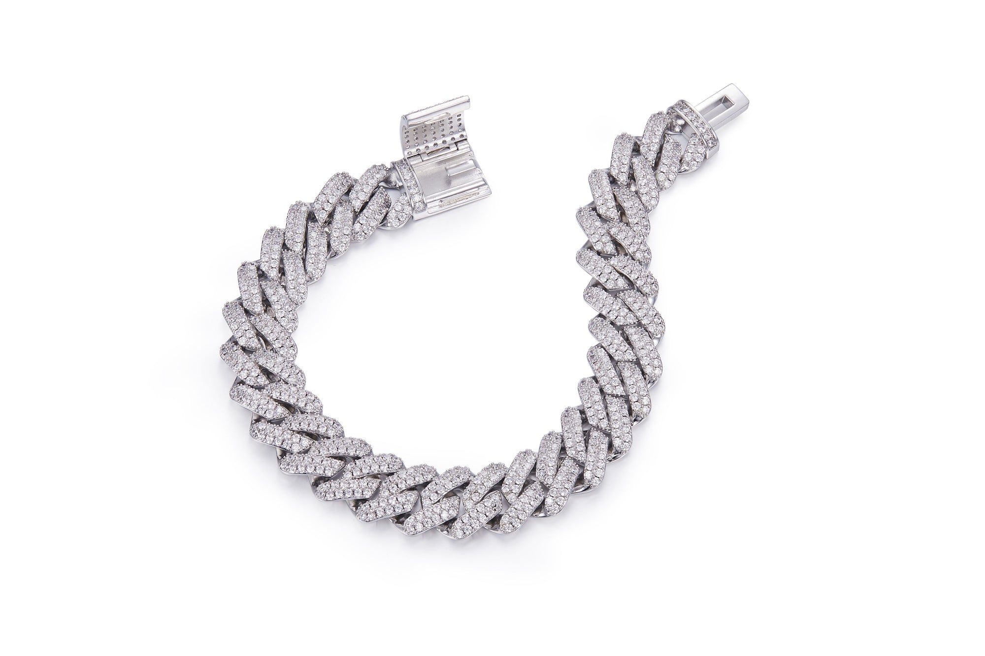 12mm Width Supskart CVD Diamond Cuban Link Necklace