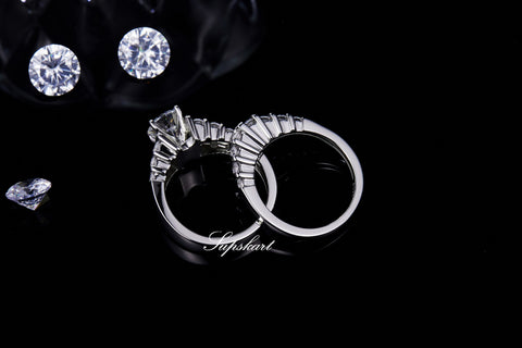 Supskart CVD Diamond Bridal Ring Sets- SUP017