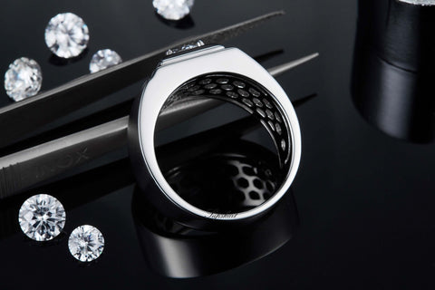 Simple Design Men's CVD Diamond Ring - supskart