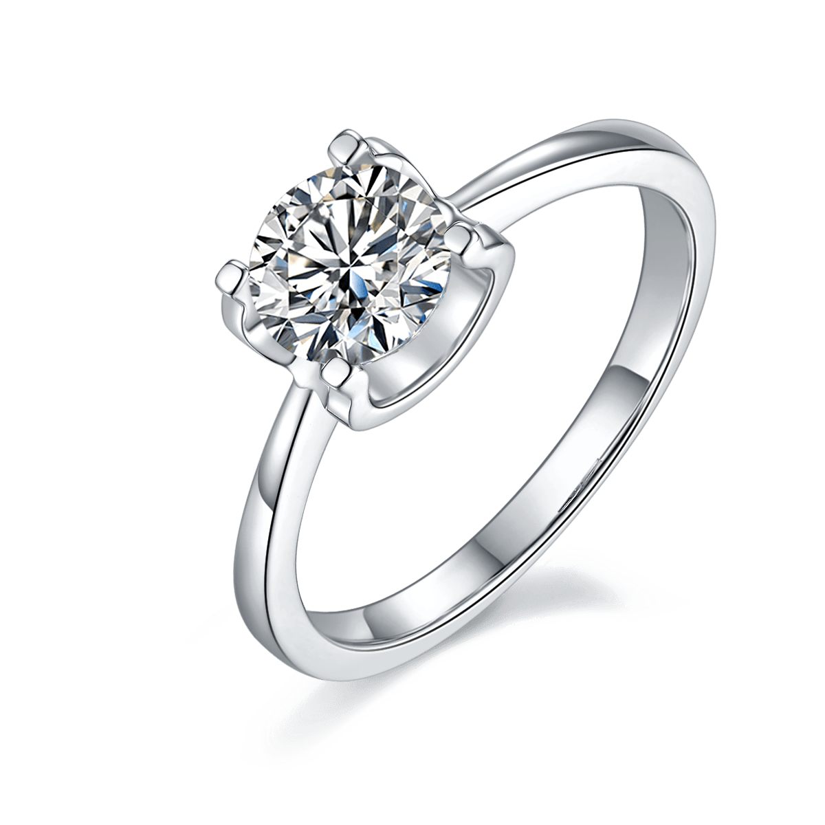 Simple OX Head CVD Diamond Ring-D color VVS - supskart