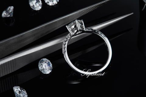 Single V-Shape CVD Diamond Ring-D color VVS - supskart