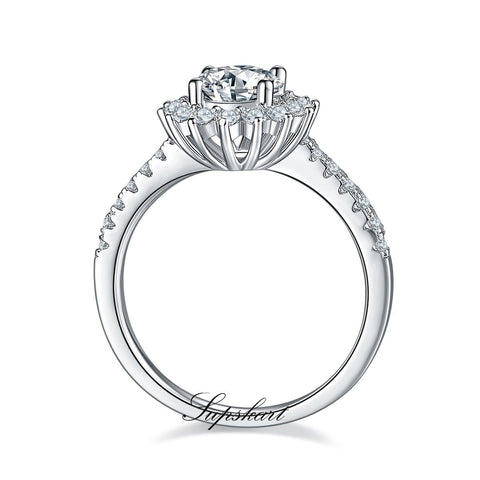 Sun Flower CVD Diamond Ring-D color VVS - supskart