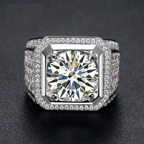 Super Luxury Full CVD Diamonds Men's Ring - supskart