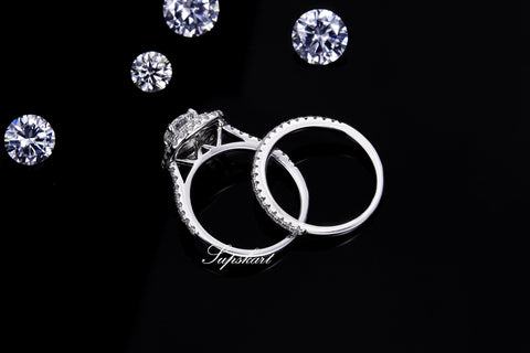 Supskart CVD Diamond Bridal Ring Sets- SUP001 - supskart