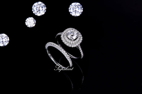 Supskart CVD Diamond Bridal Ring Sets- SUP001 - supskart