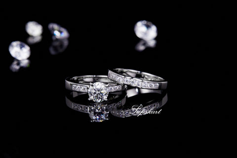 Supskart CVD Diamond Bridal Ring Sets- SUP004 - supskart