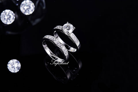 Supskart CVD Diamond Bridal Ring Sets- SUP004 - supskart