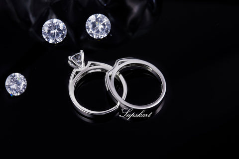 Supskart CVD Diamond Bridal Ring Sets- SUP004 - supskart