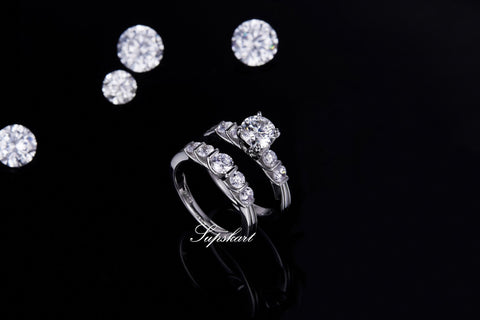 Supskart CVD Diamond Bridal Ring Sets- SUP005 - supskart