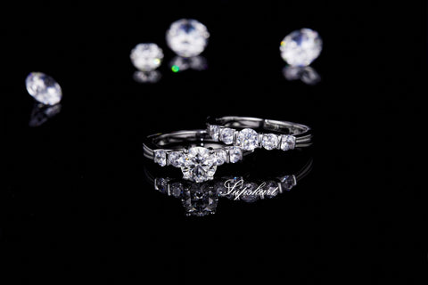 Supskart CVD Diamond Bridal Ring Sets- SUP005 - supskart