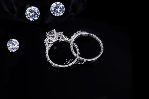 Supskart CVD Diamond Bridal Ring Sets- SUP009 - supskart