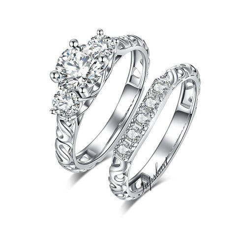 Supskart CVD Diamond Bridal Ring Sets- SUP009 - supskart