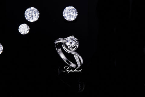 Supskart CVD Diamond Bridal Ring Sets- SUP011 - supskart