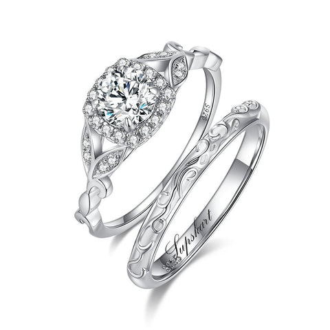 Supskart CVD Diamond Bridal Ring Sets- SUP012 - supskart