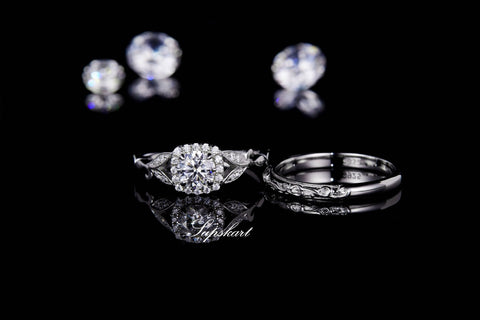 Supskart CVD Diamond Bridal Ring Sets- SUP012 - supskart