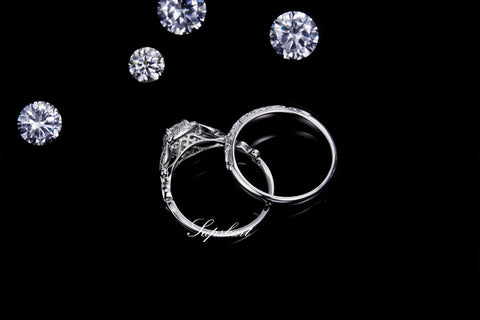 Supskart CVD Diamond Bridal Ring Sets- SUP012 - supskart