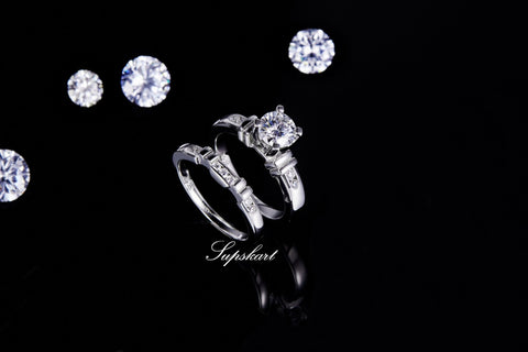 Supskart CVD Diamond Bridal Ring Sets- SUP013 - supskart