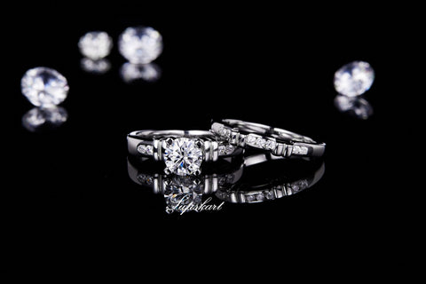 Supskart CVD Diamond Bridal Ring Sets- SUP013 - supskart