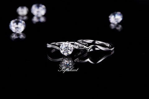 Supskart CVD Diamond Bridal Ring Sets- SUP014 - supskart