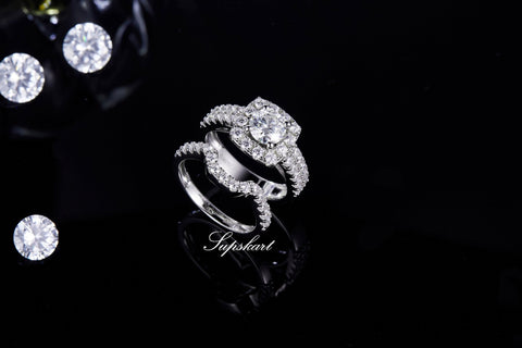 Supskart CVD Diamond Bridal Ring Sets- SUP018 - supskart