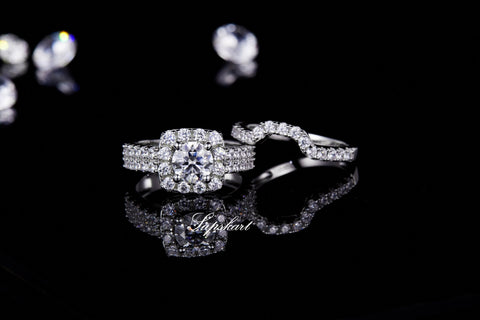 Supskart CVD Diamond Bridal Ring Sets- SUP018 - supskart