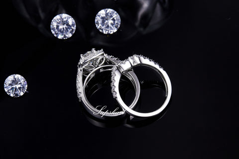 Supskart CVD Diamond Bridal Ring Sets- SUP018 - supskart