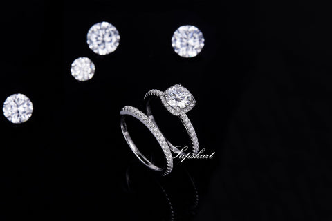 Supskart CVD Diamond Bridal Ring Sets- SUP020 - supskart