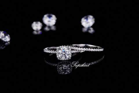 Supskart CVD Diamond Bridal Ring Sets- SUP020 - supskart