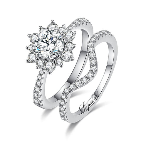 Supskart CVD Diamond Bridal Ring Sets- SUP021 - supskart