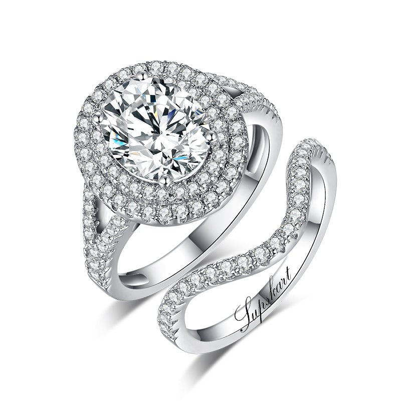 Supskart CVD Diamond Bridal Ring Sets- SUP022 - supskart