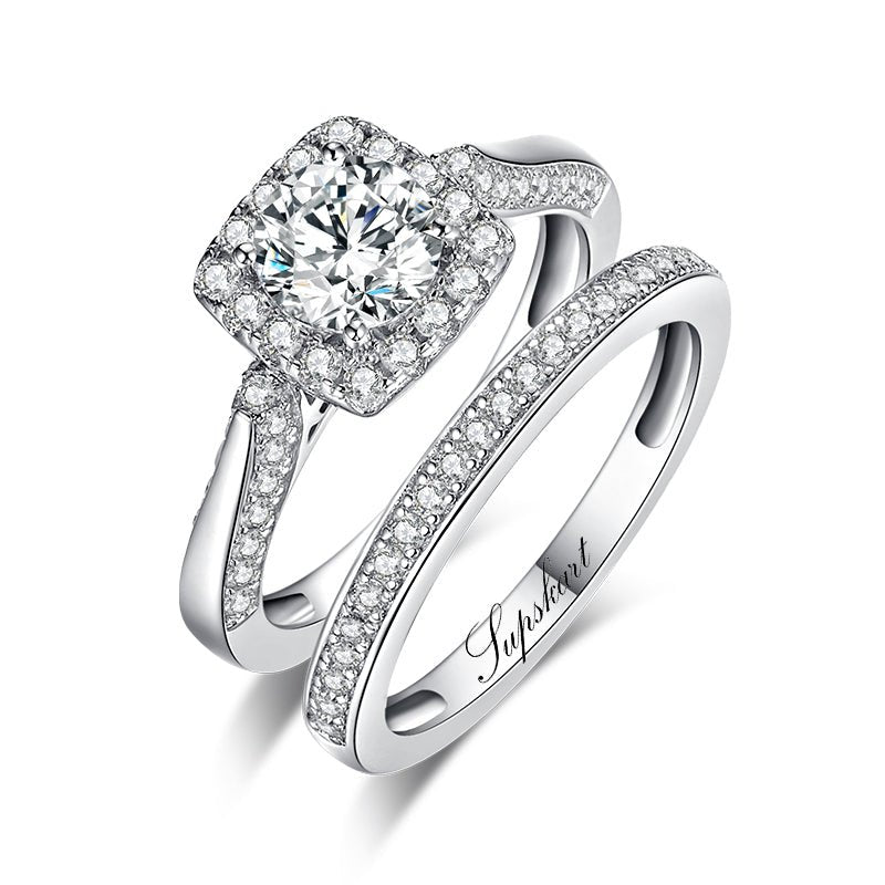 Supskart CVD Diamond Bridal Ring Sets- SUP023 - supskart