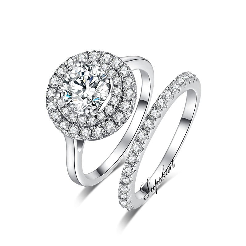 Supskart CVD Diamond Bridal Ring Sets- SUP024 - supskart