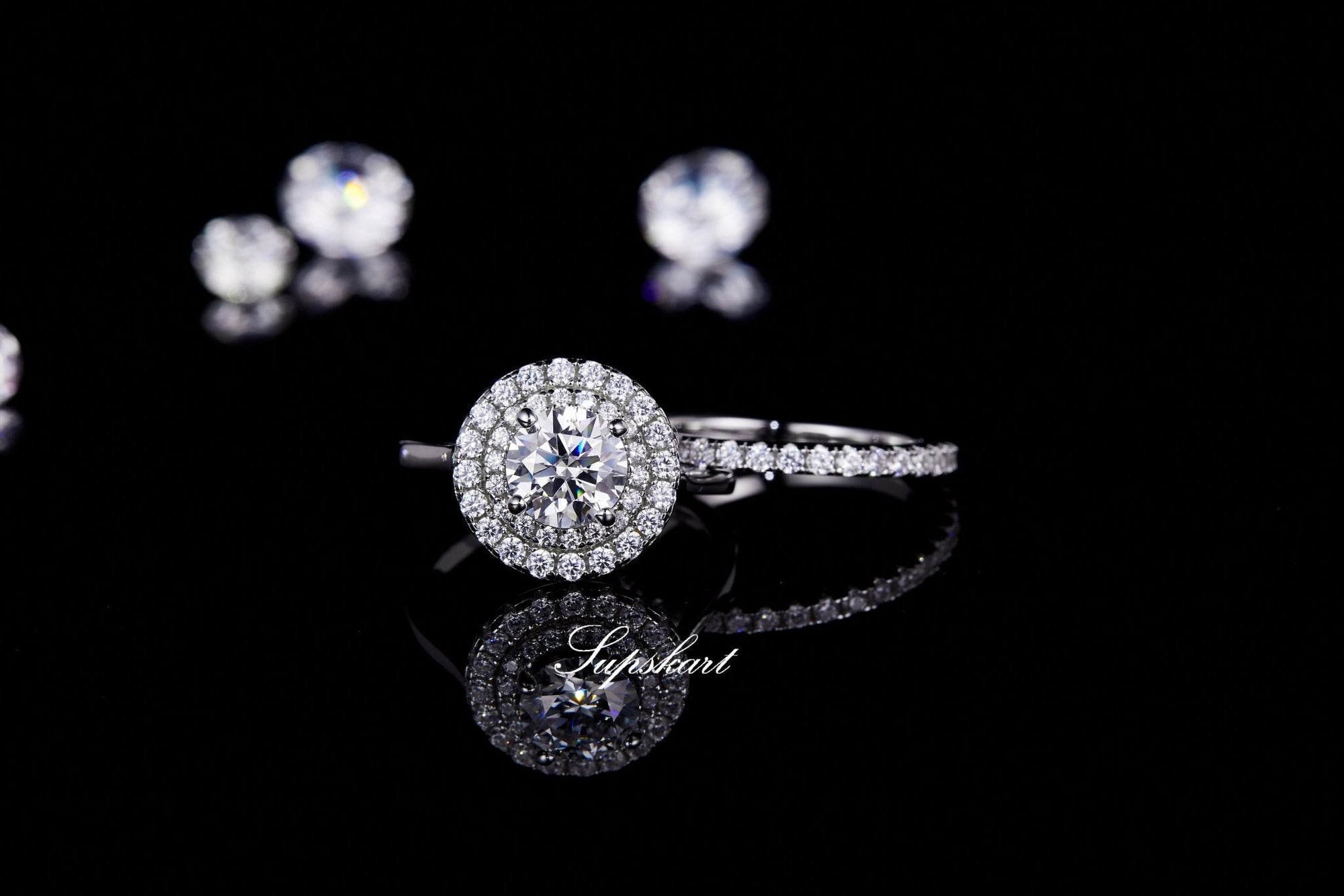 Supskart CVD Diamond Bridal Ring Sets- SUP024 - supskart