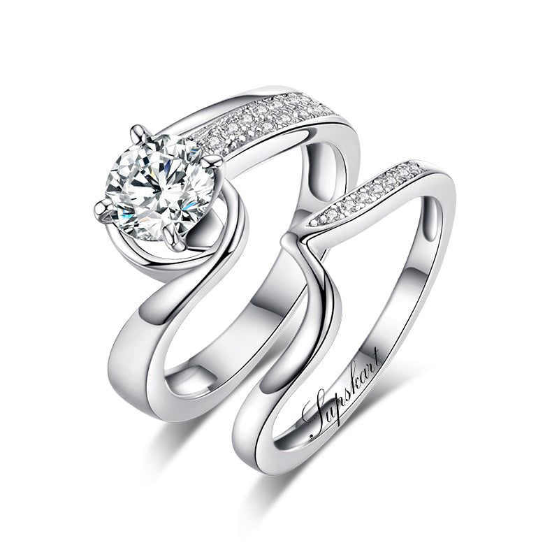 Supskart CVD Diamond Bridal Ring Sets- SUP026 - supskart