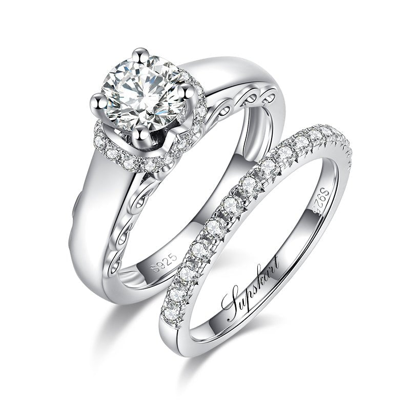 Supskart CVD Diamond Bridal Ring Sets- SUP027 - supskart