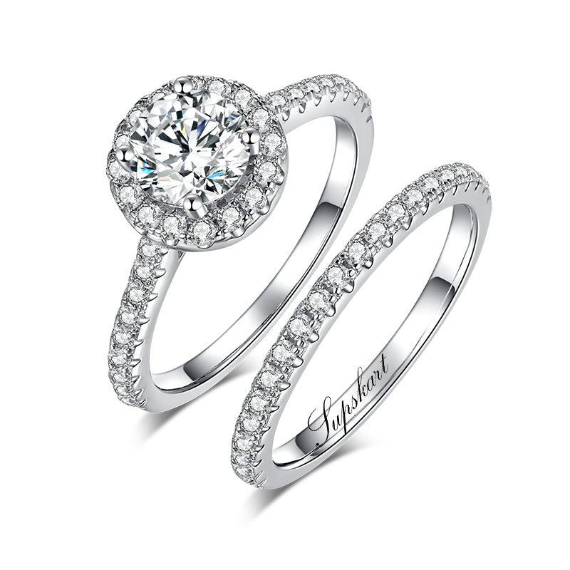 Supskart CVD Diamond Bridal Ring Sets- SUP028 - supskart