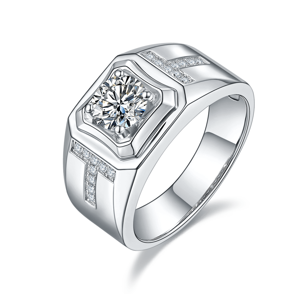 T Style Design Men's CVD Diamonds Ring - supskart