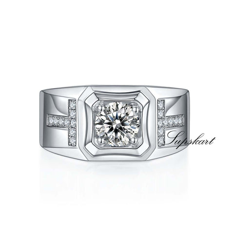 T Style Design Men's CVD Diamonds Ring - supskart