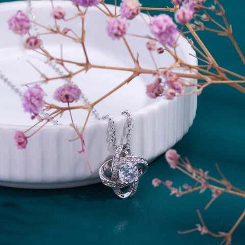 🎁The best gift for mom in 2022🎁-Love Knot CVD Diamond Necklace-Pre-sale - supskart