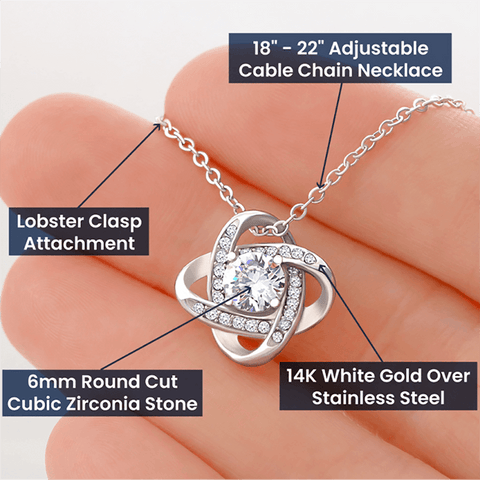 🎁The best gift for mom in 2022🎁-Love Knot CVD Diamond Necklace-Pre-sale - supskart