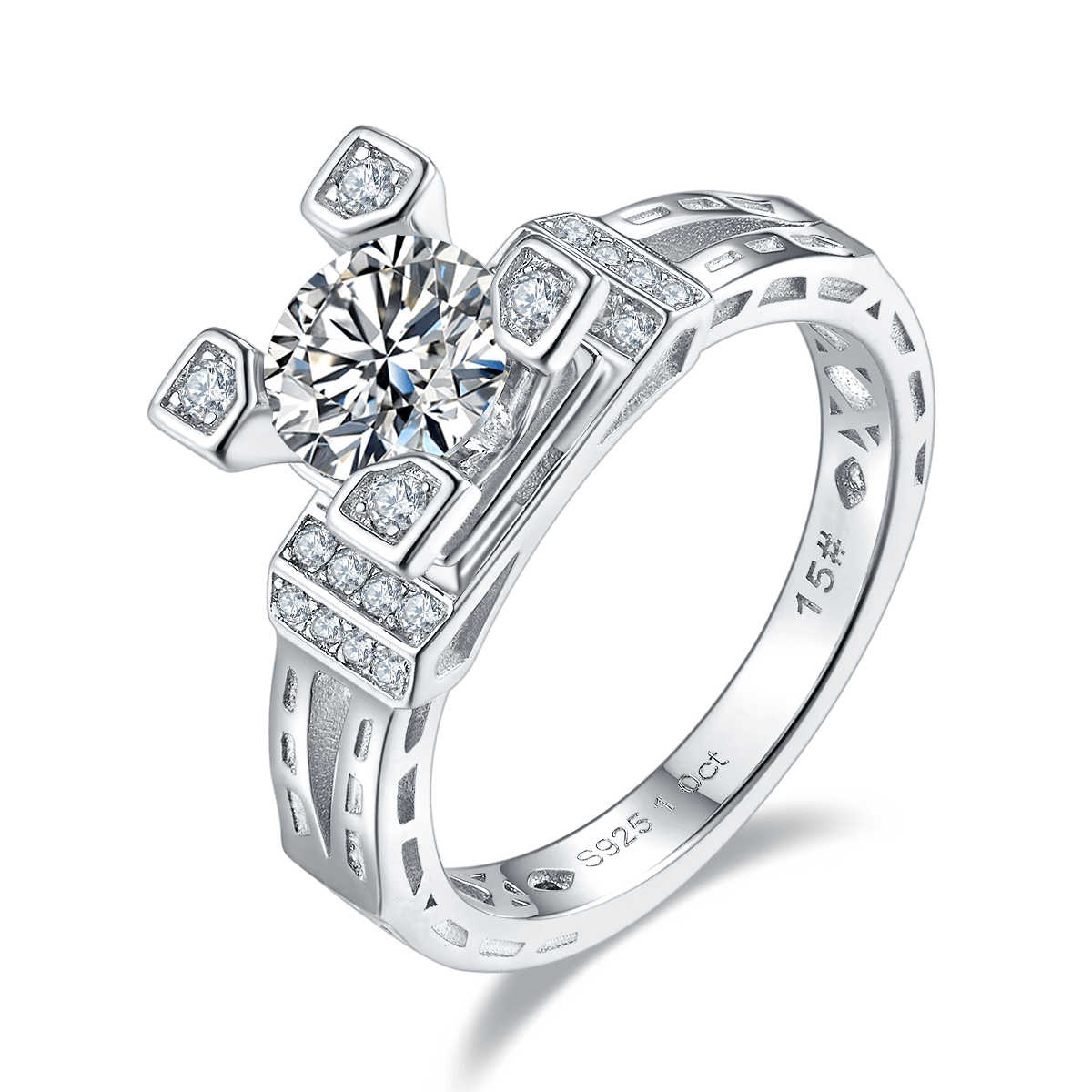 Tower CVD Diamond Ring-D color VVS - supskart