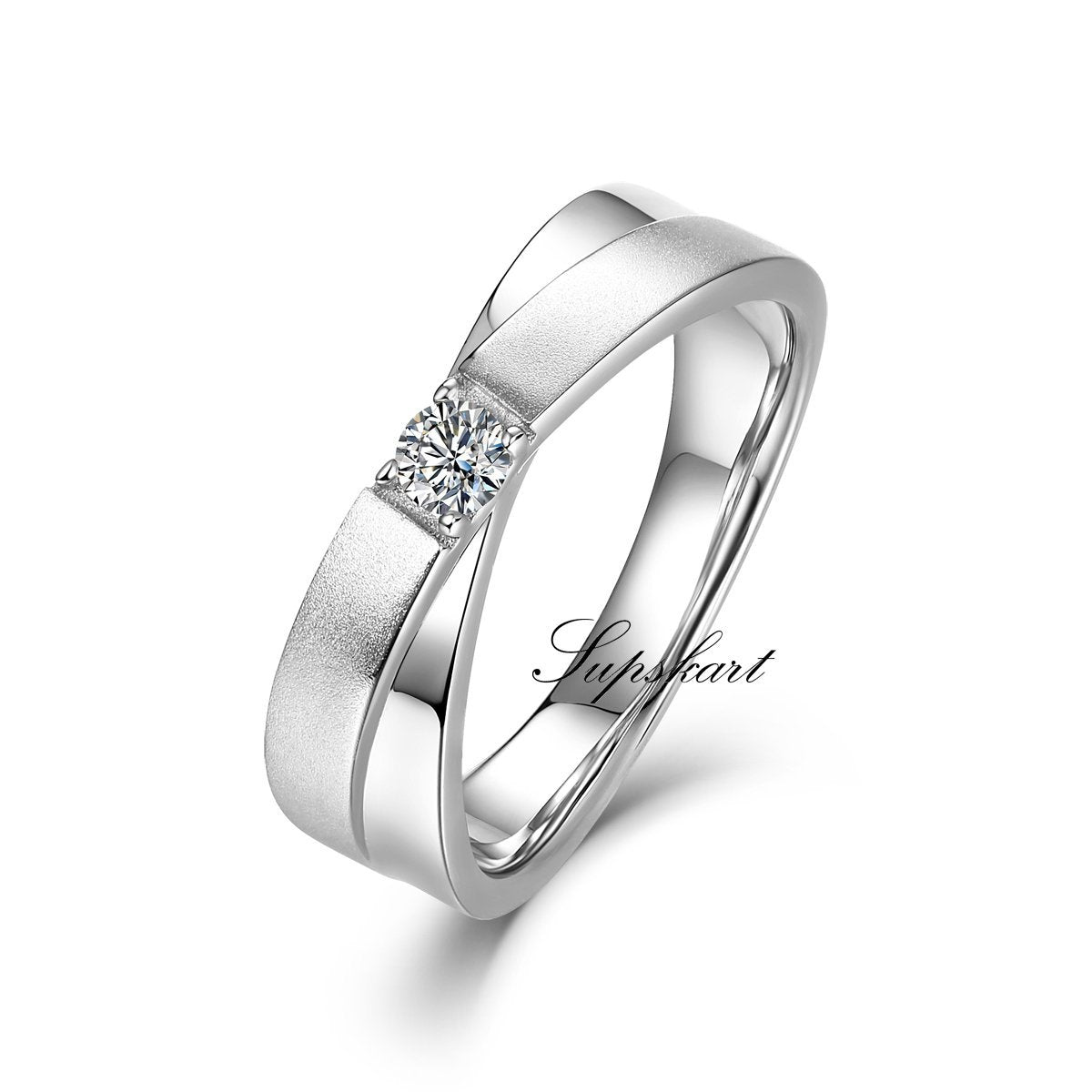 X Style Couple CVD Diamonds Ring-D color VVS - supskart